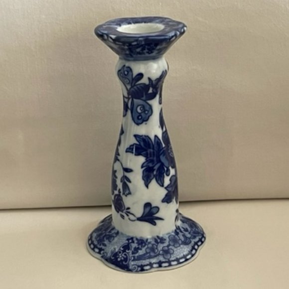Accents Vintage Porcelain Blue And White Candle Holder Poshmark